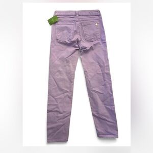 kate spade Pastel Lavender Capri Jeans with Gold Spade Accent